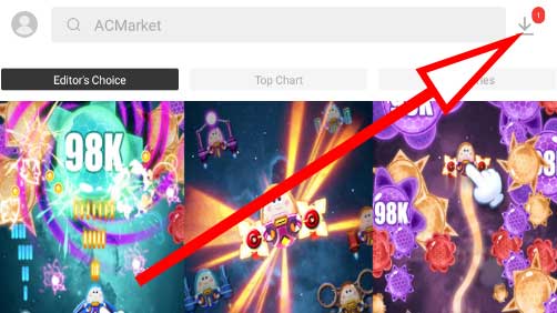 Click download icon on AC Market to see all your downloads