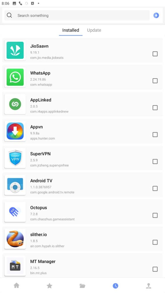 AppVPN app updates and installed apps