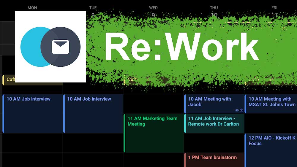 ReWork mail and calendar App