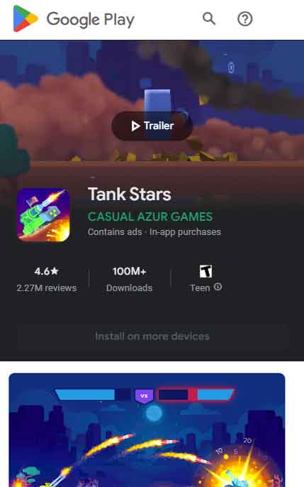 Install Tank game on Android